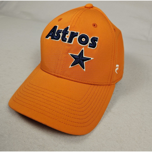 Fanatics Houston Astros MLB Orange Flex Fitted Hat Lightweight Embroidered S / M - Picture 2 of 15